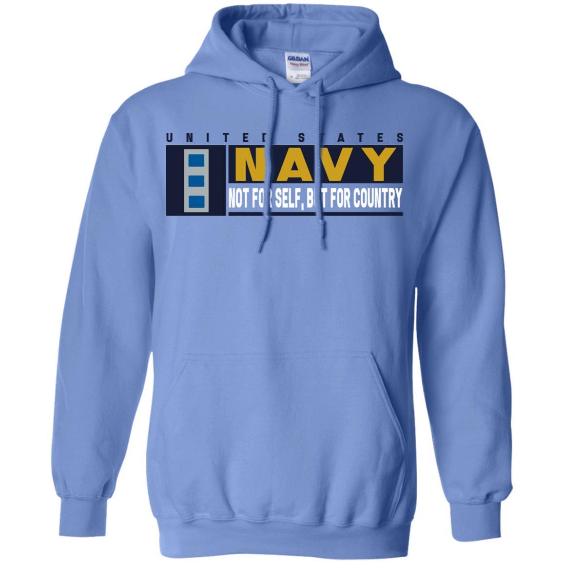 US Navy W-4 Chief Warrant Officer Not For Self, But For Country Long Sleeve - Pullover Hoodie-TShirt-Navy-Veterans Nation