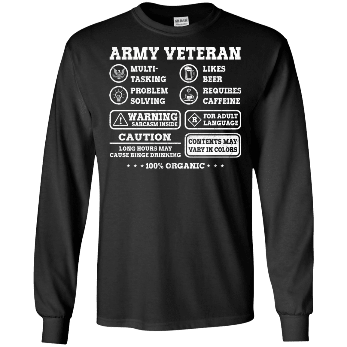 Army Veteran Multitasking Sarcasm Men Front T Shirts-TShirt-Army-Veterans Nation