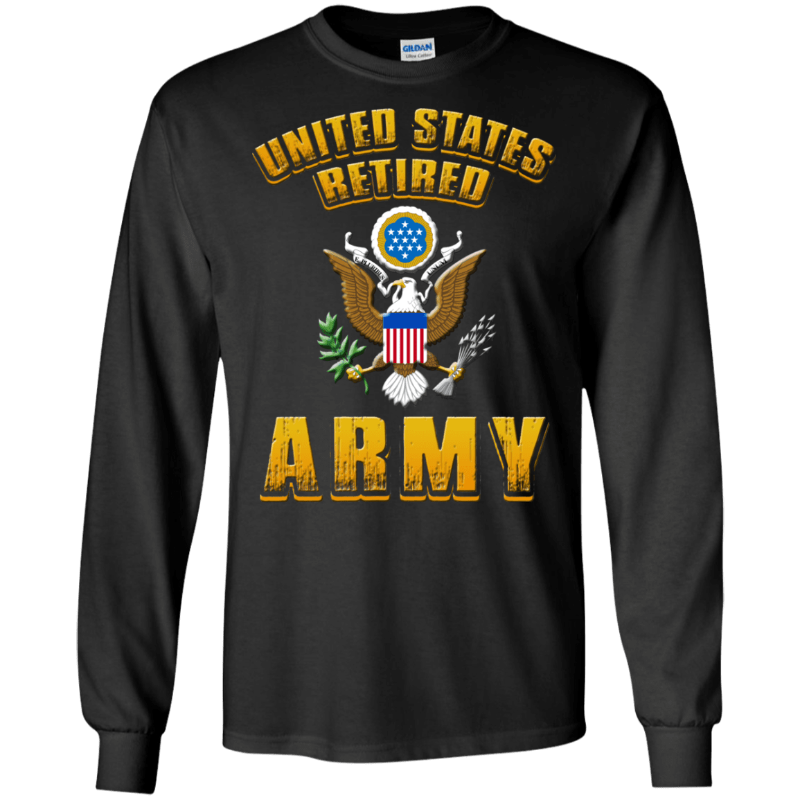 US Retired Army Veteran Front T Shirts-TShirt-Army-Veterans Nation