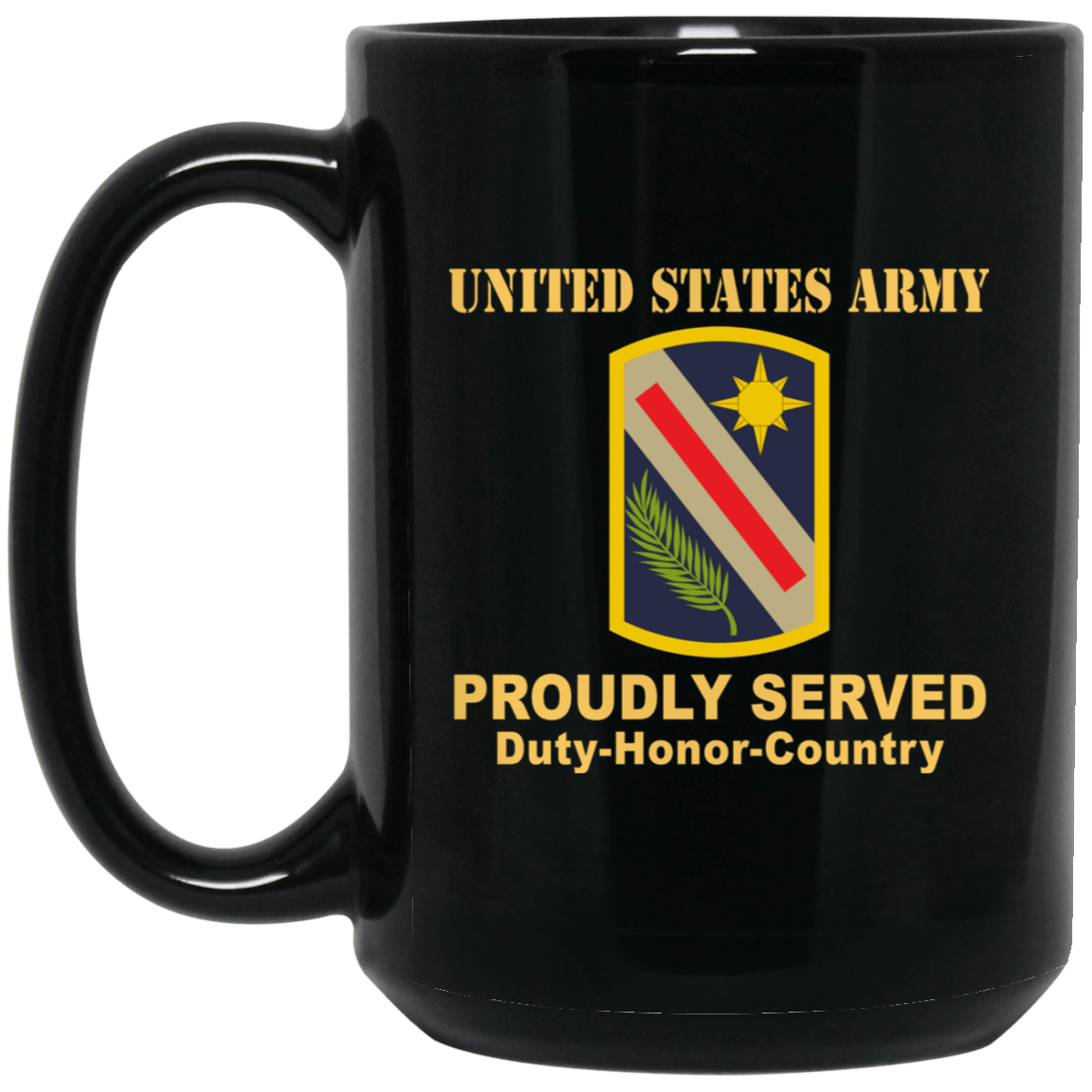 US ARMY 321 SUSTAINMENT BRIGADE- 11 oz - 15 oz Black Mug-Mug-Army-CSIB-Veterans Nation