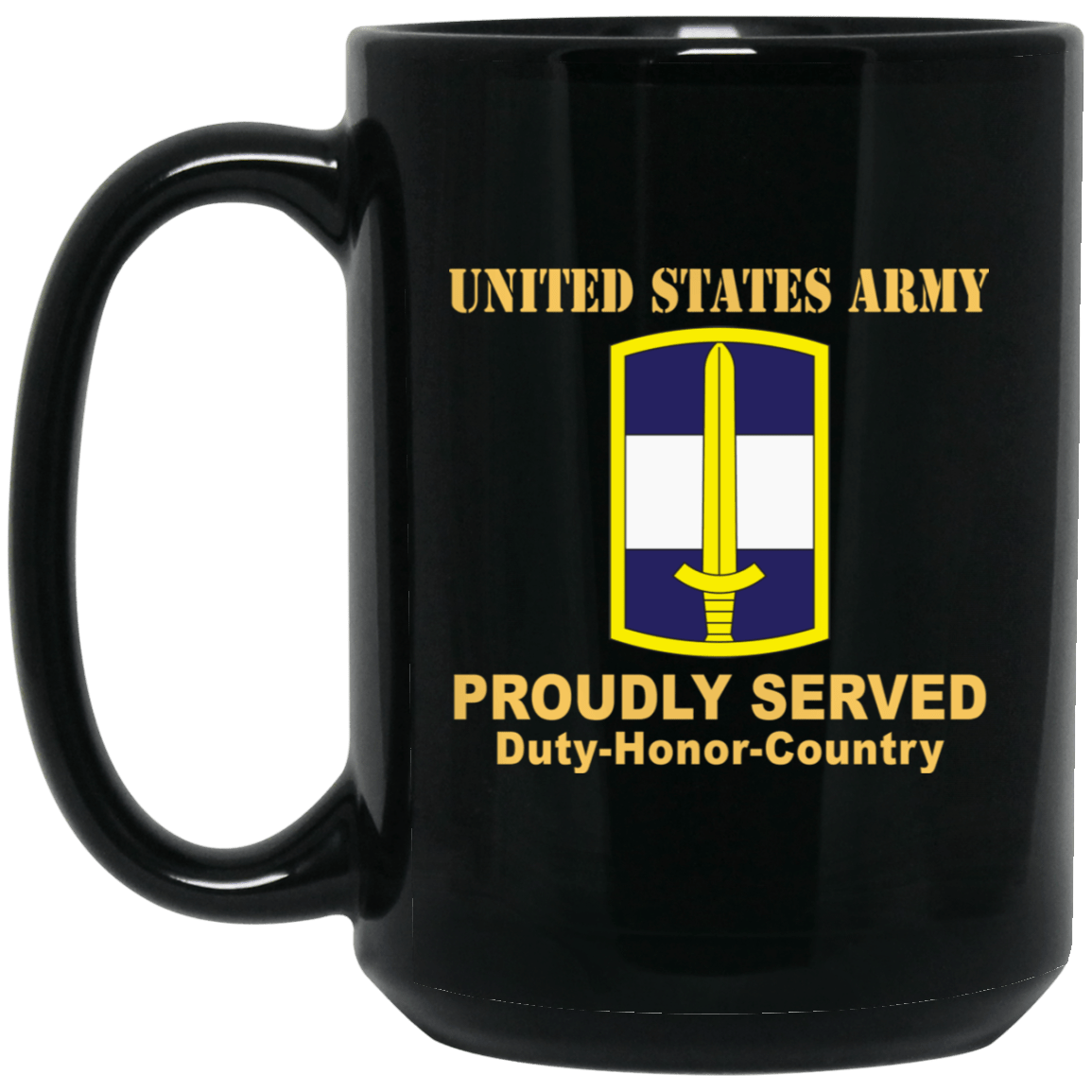 US ARMY 308 CIVIL AFFAIRS BRIGADE- 11 oz - 15 oz Black Mug-Mug-Army-CSIB-Veterans Nation