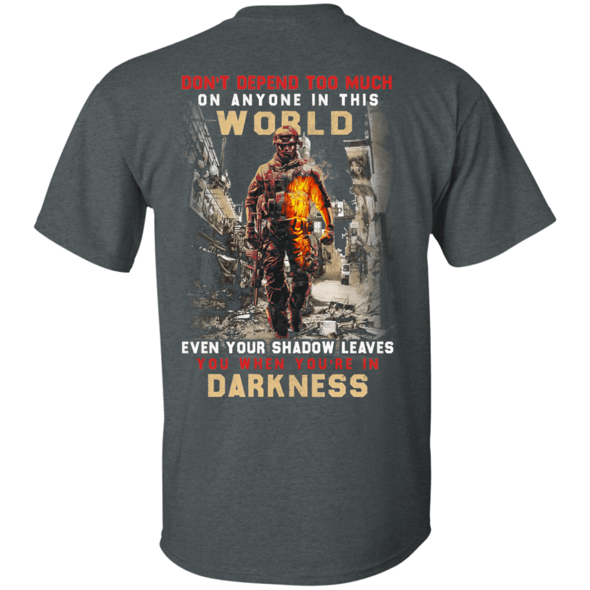 Military T-Shirt "Darkness Veteran"-TShirt-General-Veterans Nation