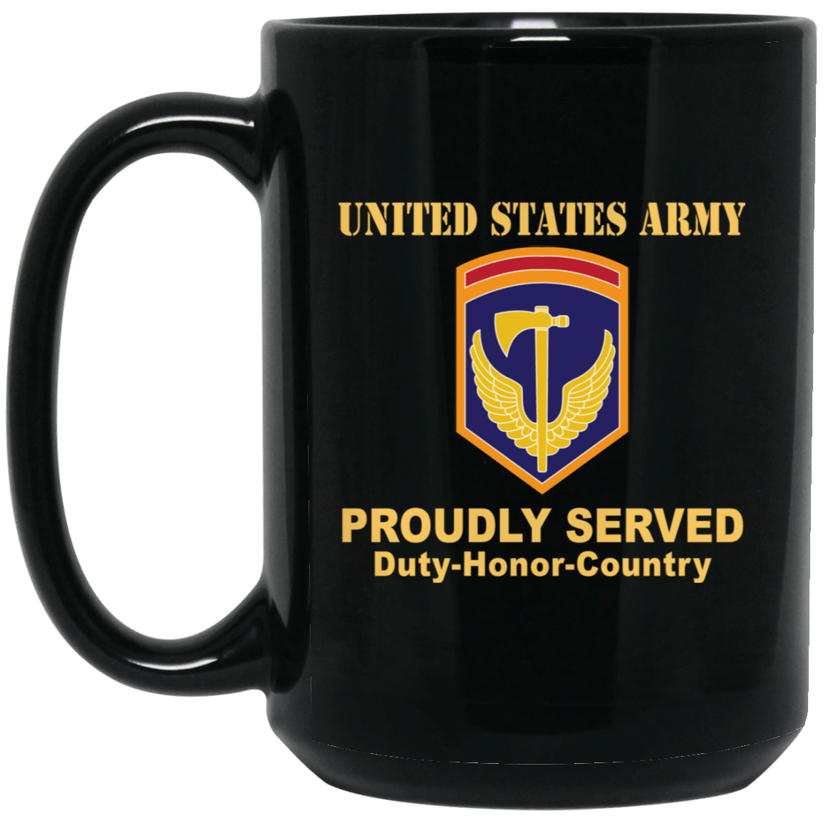 US ARMY 42ND REGIONAL SUPPORT GROUP- 11 oz - 15 oz Black Mug-Mug-Army-CSIB-Veterans Nation