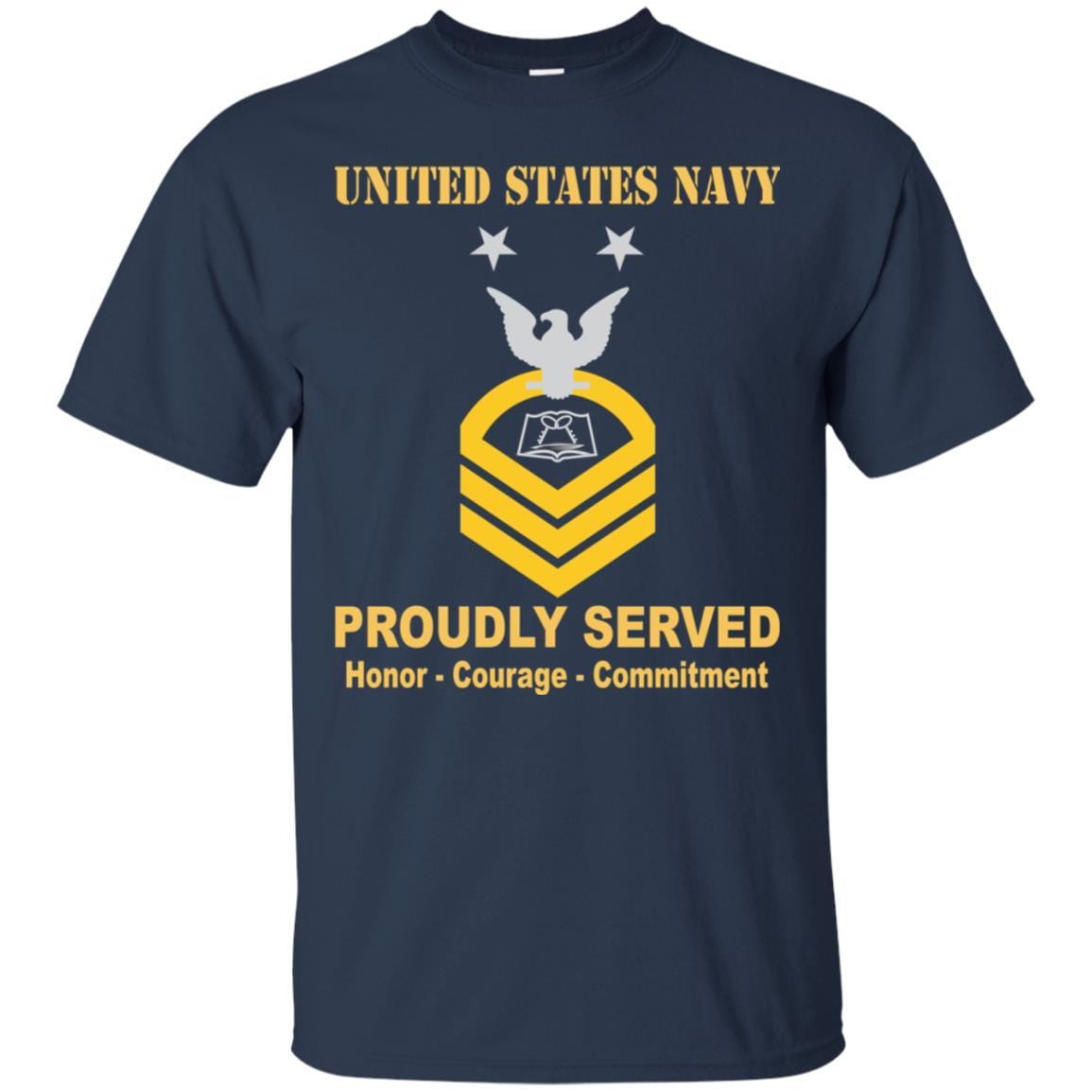 Navy Culinary Specialist Navy CS E-9 Rating Badges Proudly Served T-Shirt For Men On Front-TShirt-Navy-Veterans Nation