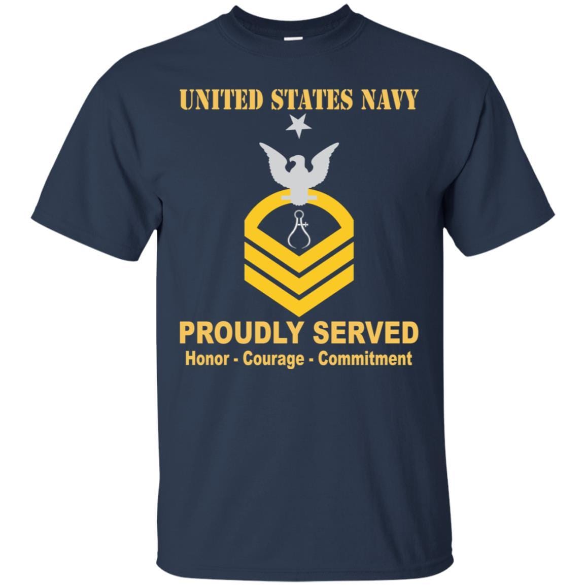 Navy Instrumentman Navy IM E-8 Rating Badges Proudly Served T-Shirt For Men On Front-TShirt-Navy-Veterans Nation