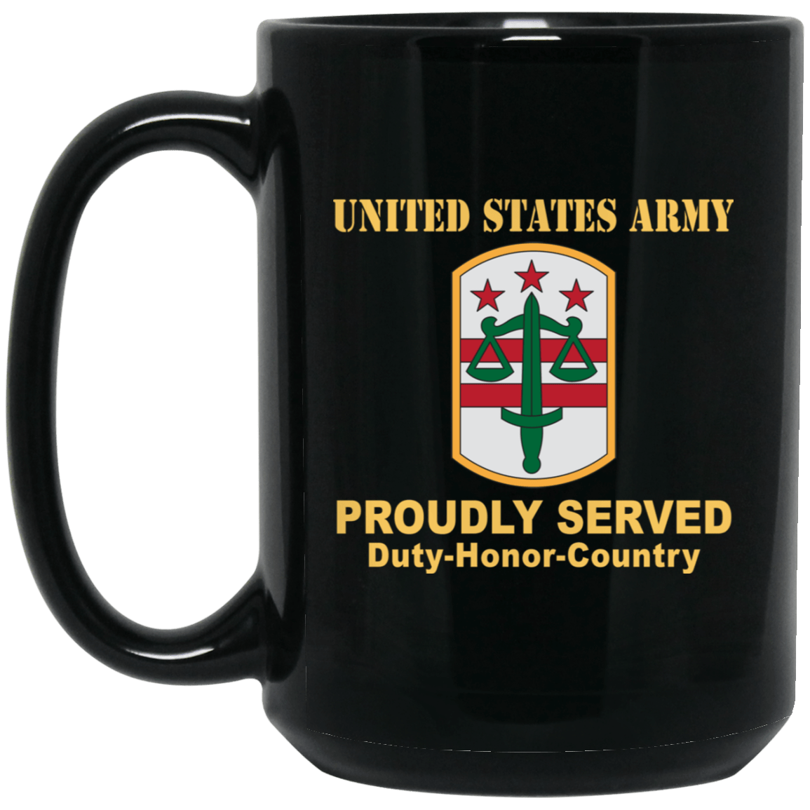 US ARMY 260TH MILITARY POLICE BRIGADE- 11 oz - 15 oz Black Mug-Mug-Army-CSIB-Veterans Nation