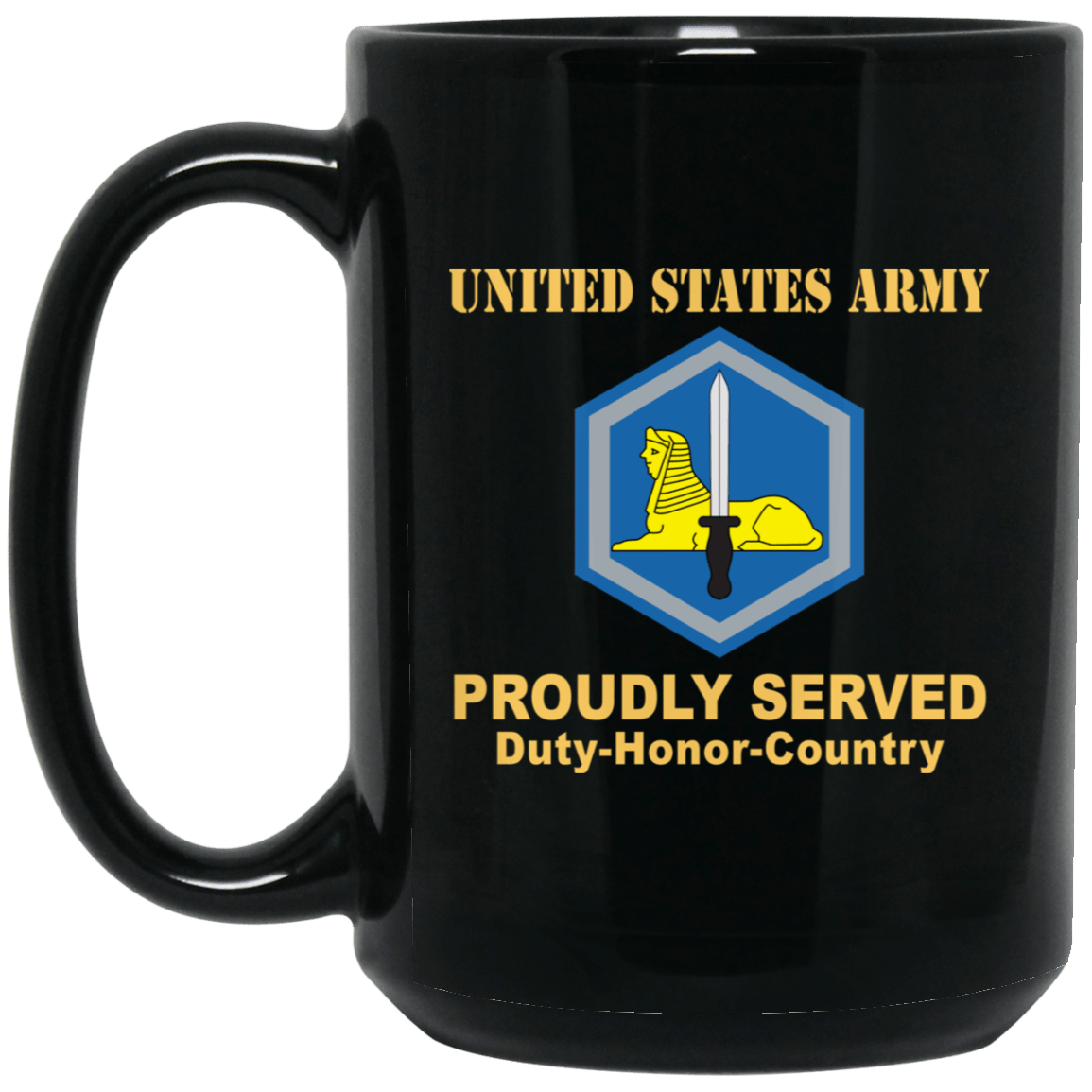 US ARMY 66TH MILITARY INTELLIGENCE BRIGADE - 11 oz - 15 oz Black Mug-Mug-Army-CSIB-Veterans Nation