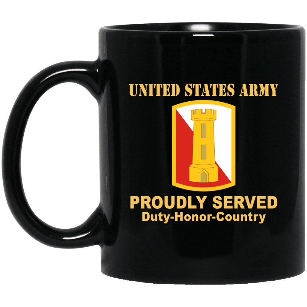 US ARMY 168TH ENGINEER BRIGADE- 11 oz - 15 oz Black Mug-Mug-Army-CSIB-Veterans Nation