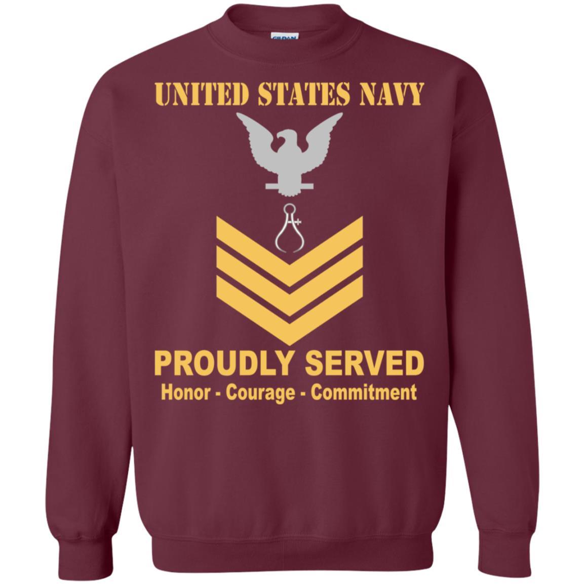 Navy Instrumentman Navy IM E-6 Rating Badges Proudly Served T-Shirt For Men On Front-TShirt-Navy-Veterans Nation