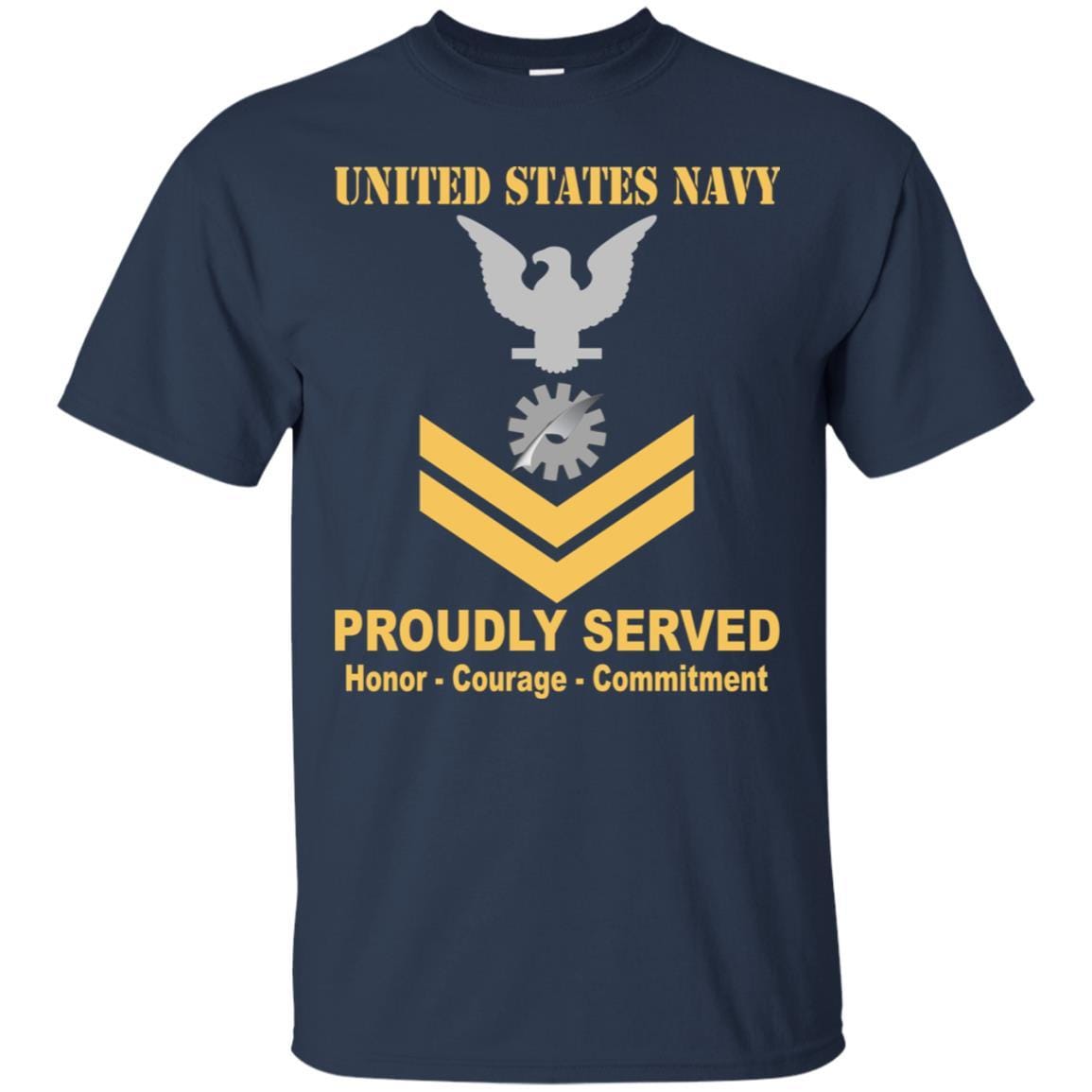 Navy Data Processing Technician Navy DP E-5 Rating Badges Proudly Served T-Shirt For Men On Front-TShirt-Navy-Veterans Nation