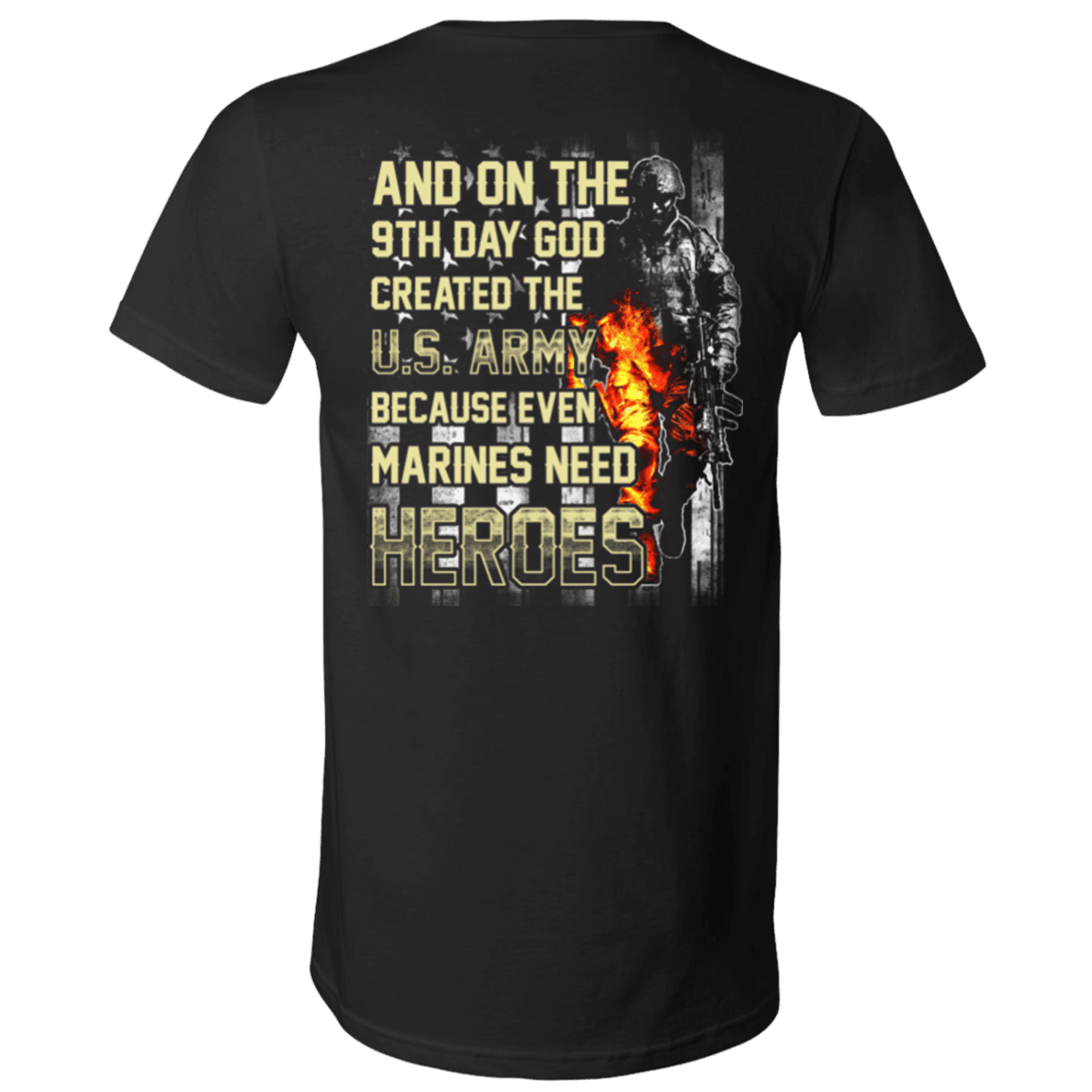 On The 9th Day God Created The US Army T Shirt-TShirt-Army-Veterans Nation