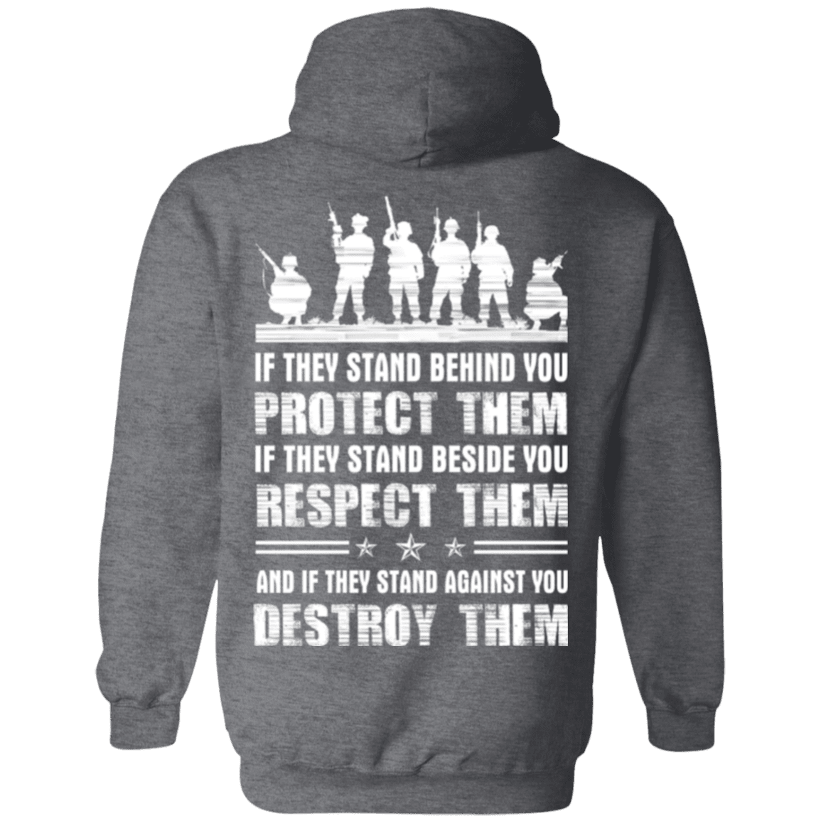 Military T-Shirt "Protect Them - Respect Them - Destroy Them Veteran"-TShirt-General-Veterans Nation