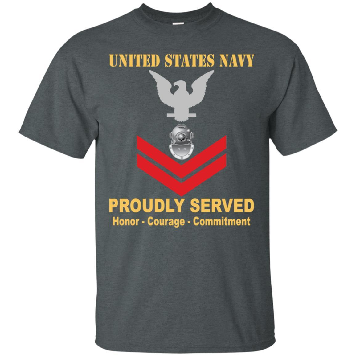 Navy Diver Navy ND E-5 Rating Badges Proudly Served T-Shirt For Men On Front-TShirt-Navy-Veterans Nation