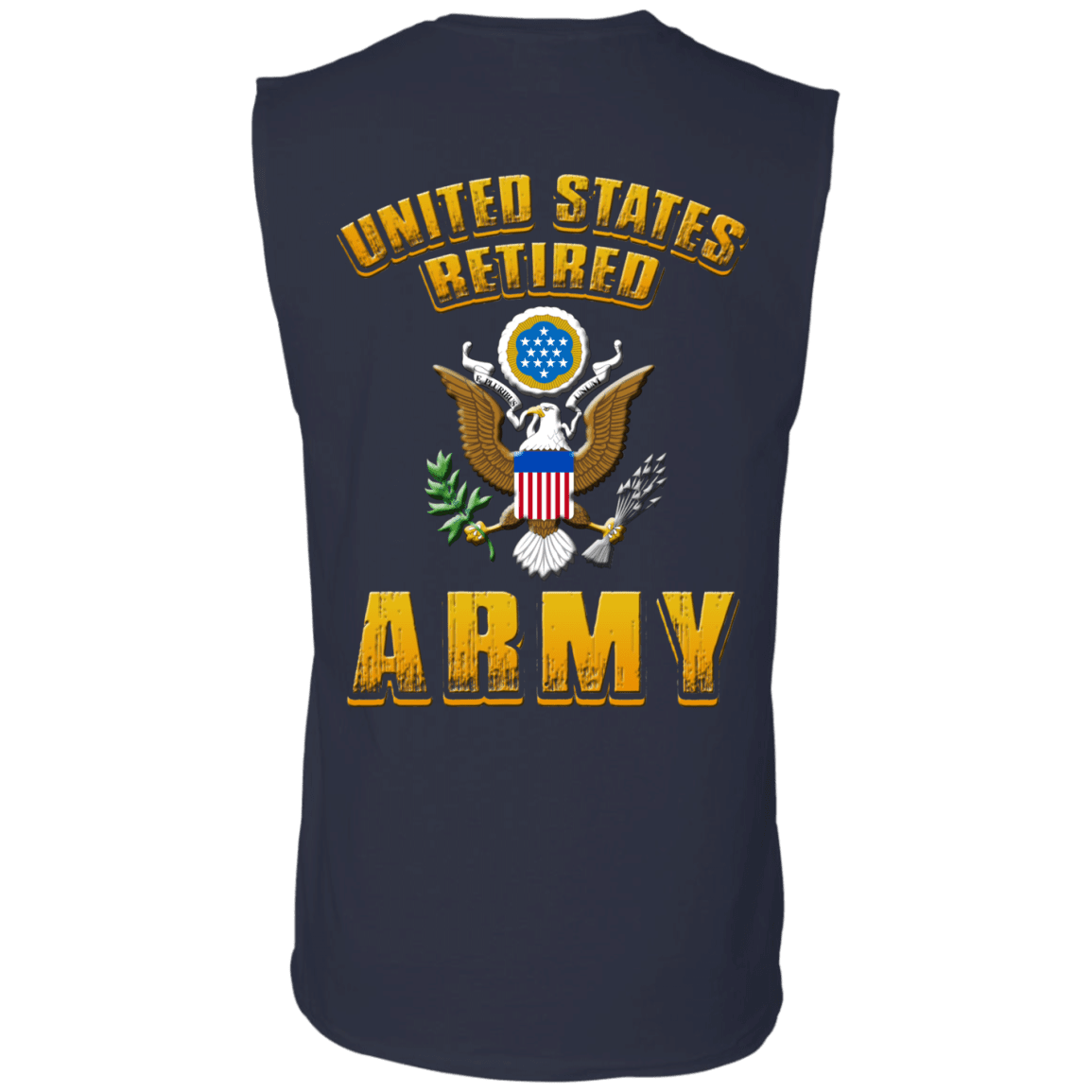 US Retired Army Veteran Back T Shirts-TShirt-Army-Veterans Nation