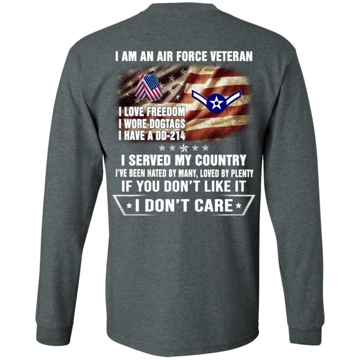 I Am An Air Force E-2 Airman Amn E2 Ranks Enlisted Airman Rank Veteran T-Shirt On Back-TShirt-USAF-Veterans Nation