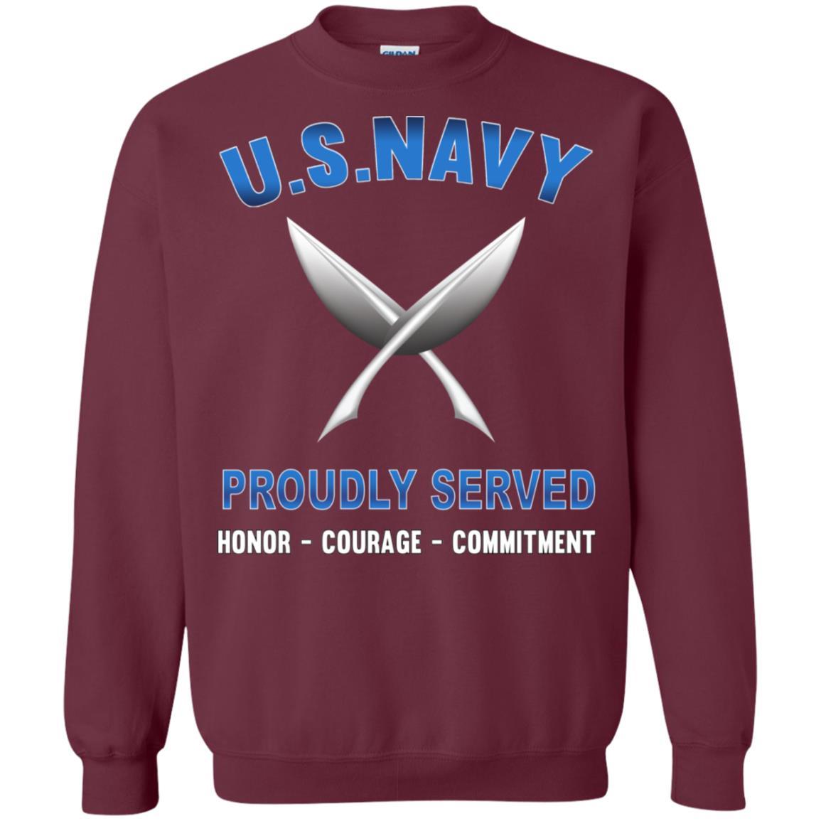 U.S Navy Yeoman Navy YN - Proudly Served T-Shirt For Men On Front-TShirt-Navy-Veterans Nation