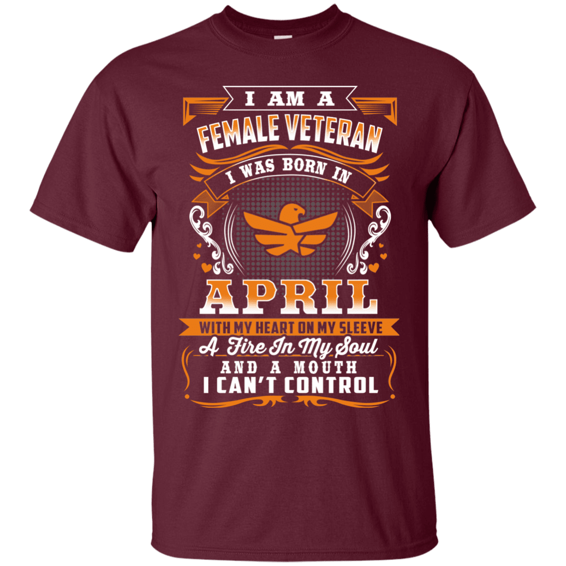 Military T-Shirt "FEMALE VETERAN BORN IN APRIL"-TShirt-General-Veterans Nation