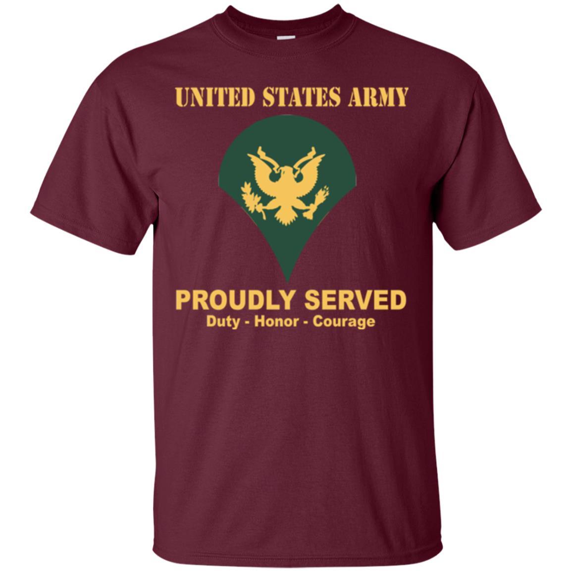 US Army E-4 SPC E4 Specialist Ranks Men Front Shirt US Army Rank-TShirt-Army-Veterans Nation