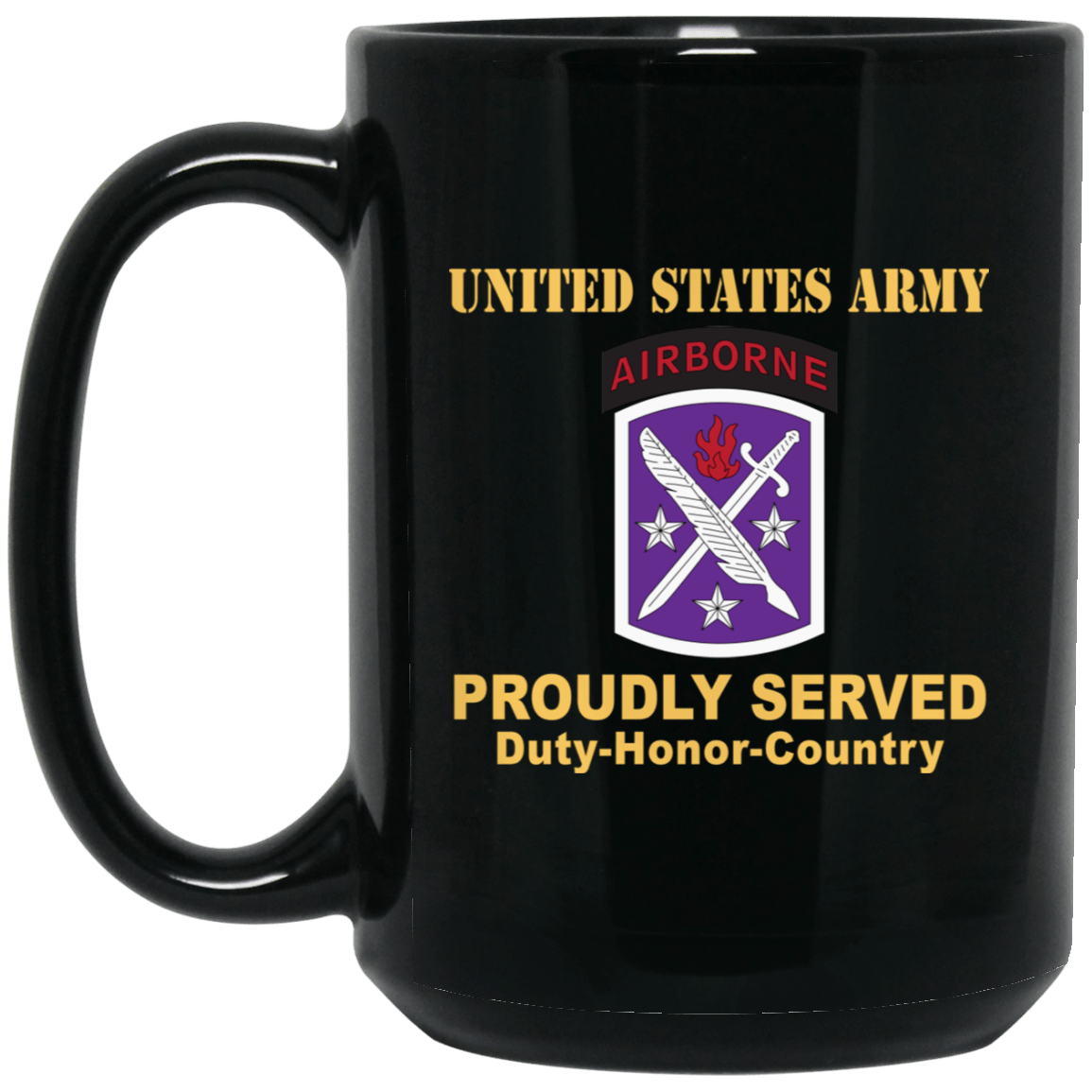 US ARMY 95TH CIVIL AFFAIRS BRIGADE - 11 oz - 15 oz Black Mug-Mug-Army-CSIB-Veterans Nation