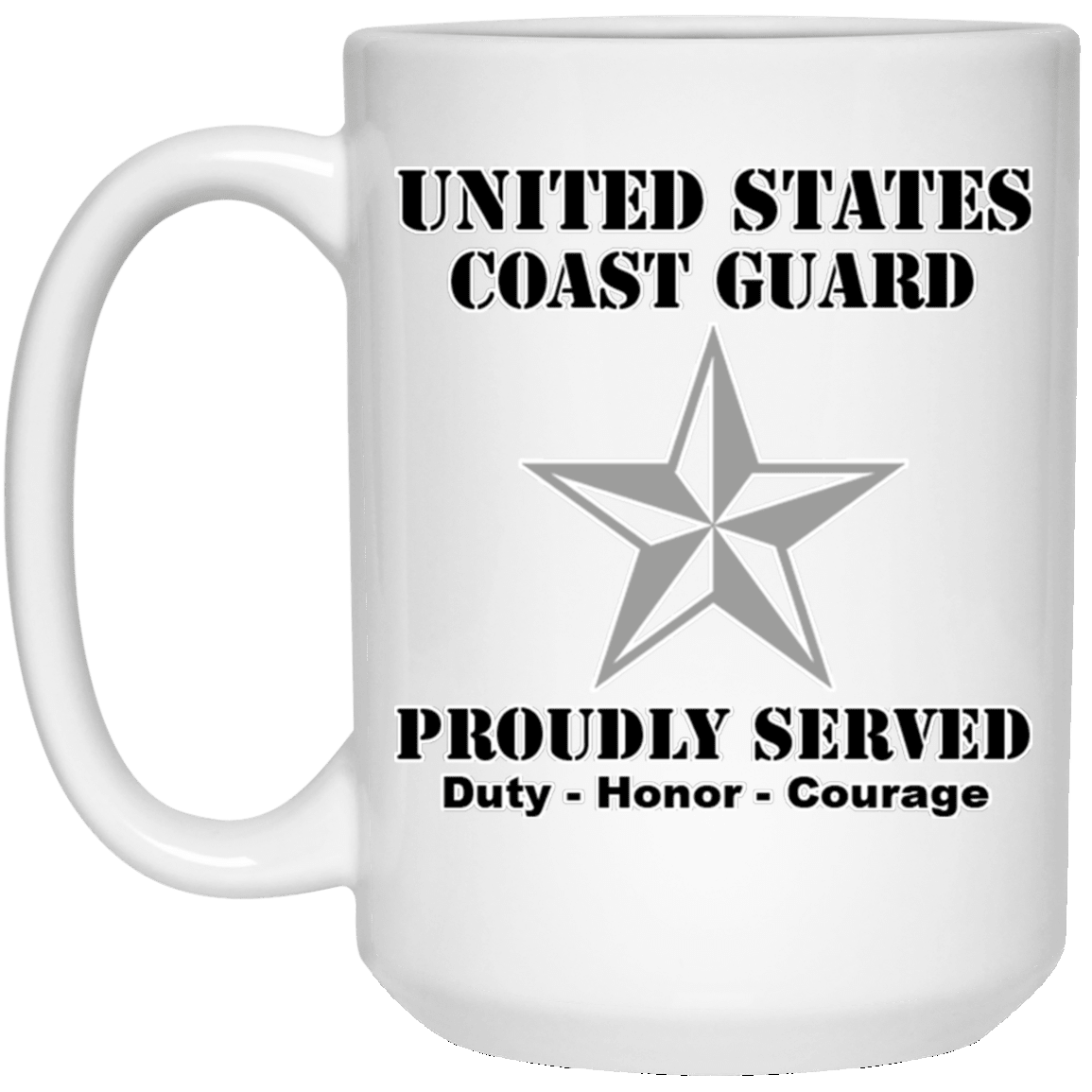 US Coast Guard O-7 Rear Admiral Lower Half O7 DRML Flag Officer Ranks White Coffee Mug - Stainless Travel Mug-Mug-USCG-Officer-Veterans Nation