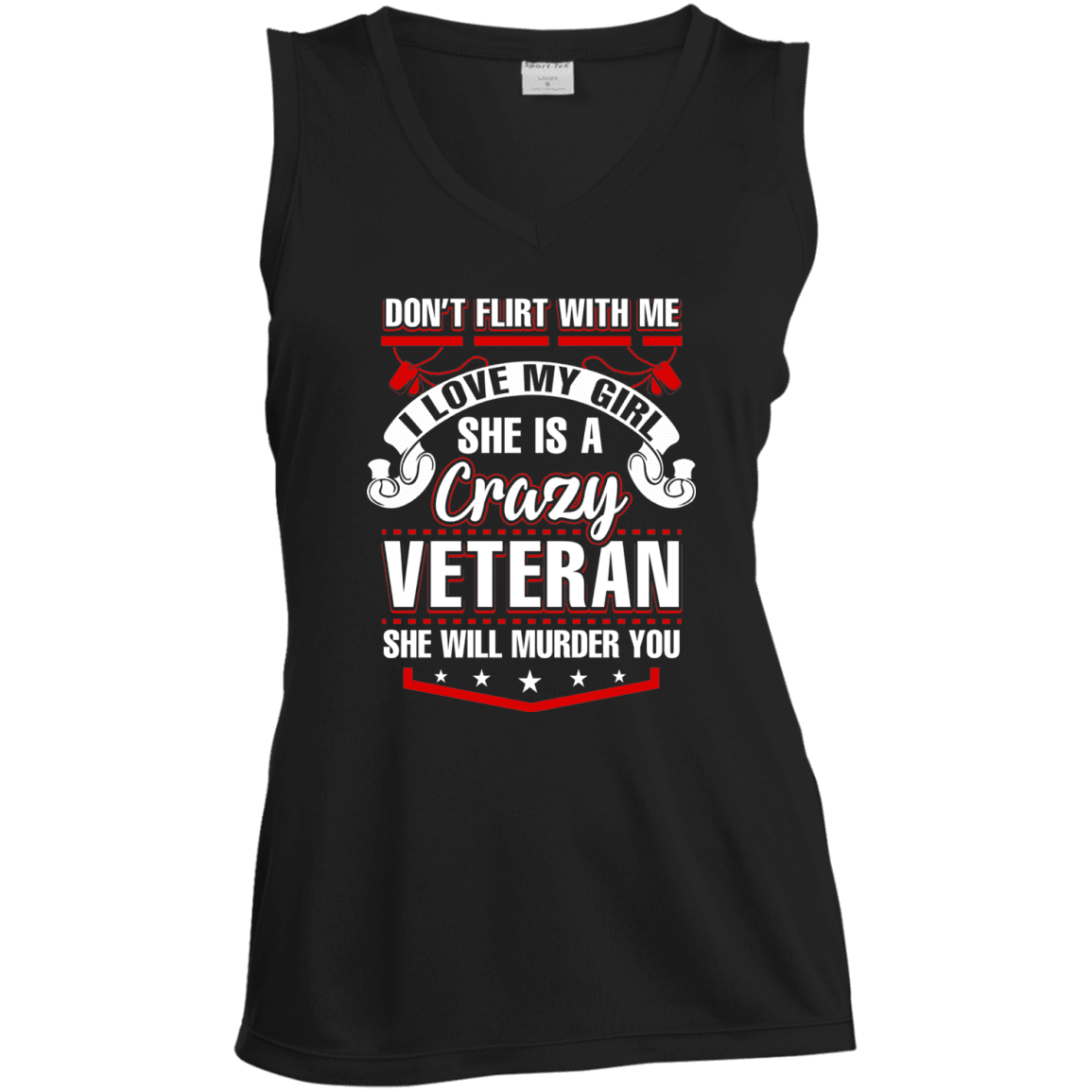 Military T-Shirt "She Is A Crazy Veteran"-TShirt-General-Veterans Nation