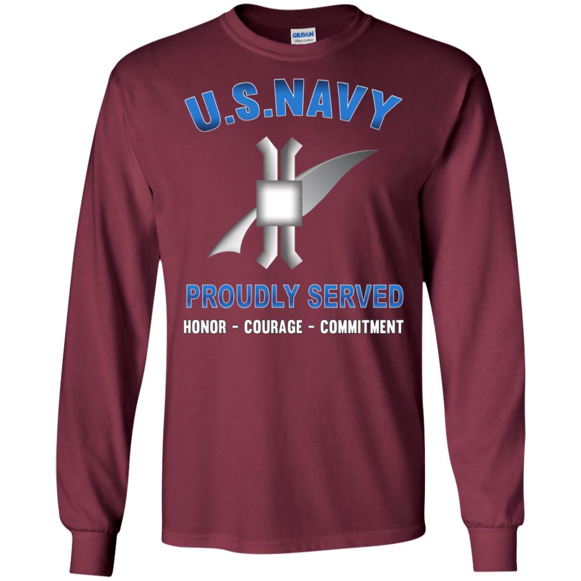 Navy Legalman Navy LN - Proudly Served T-Shirt For Men On Front-TShirt-Navy-Veterans Nation