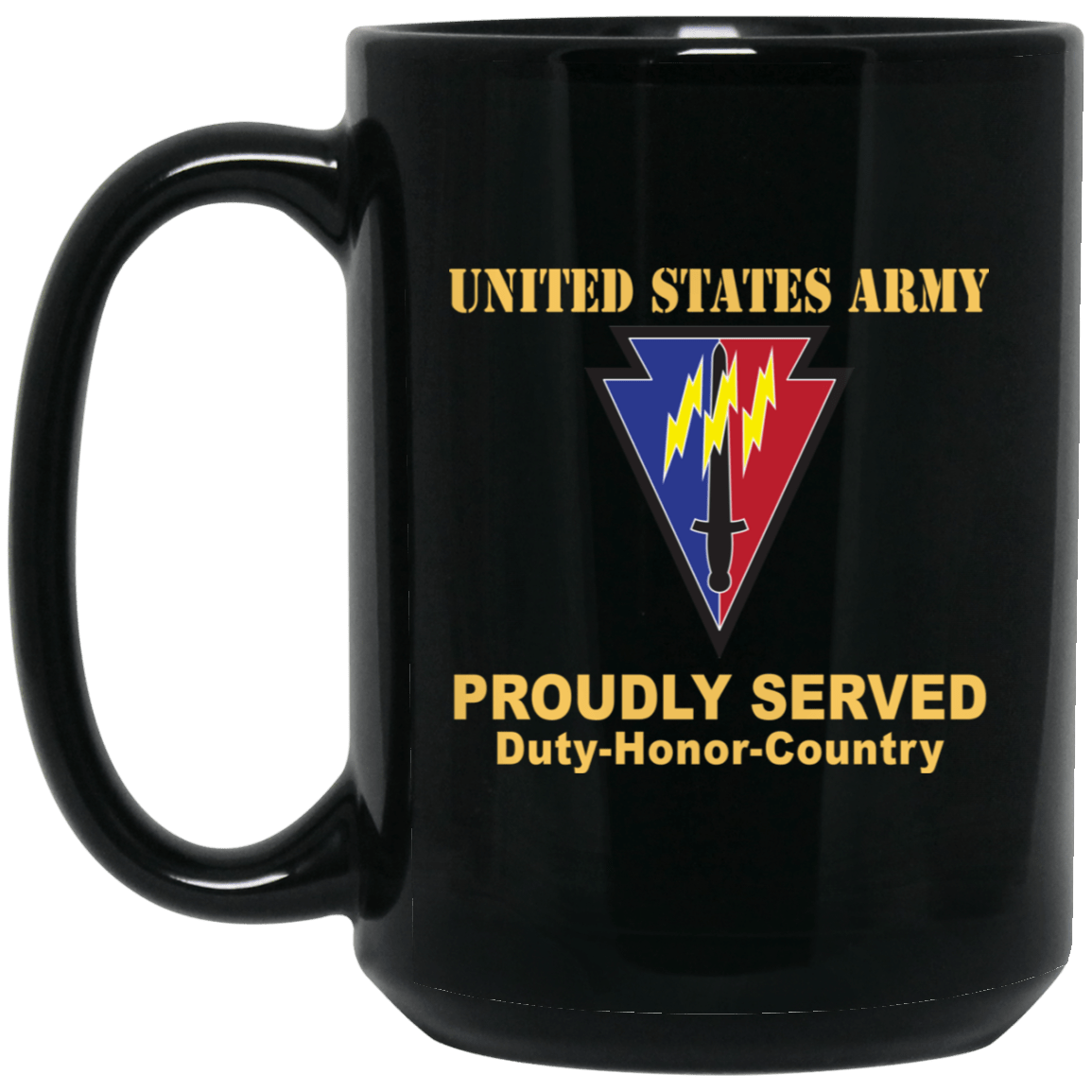 US ARMY 219TH BATTLEFIELD SURVEILLANCE- 11 oz - 15 oz Black Mug-Mug-Army-CSIB-Veterans Nation