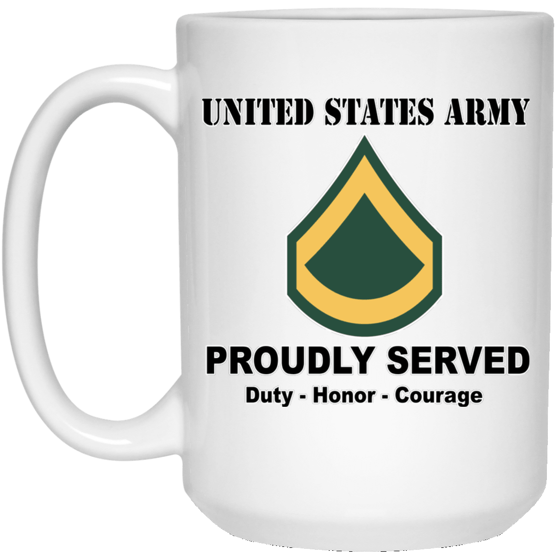 Army E-3 PFC E3 Private First Class Ranks White Coffee Mug - Stainless Travel Mug-Mug-Army-Ranks-Veterans Nation