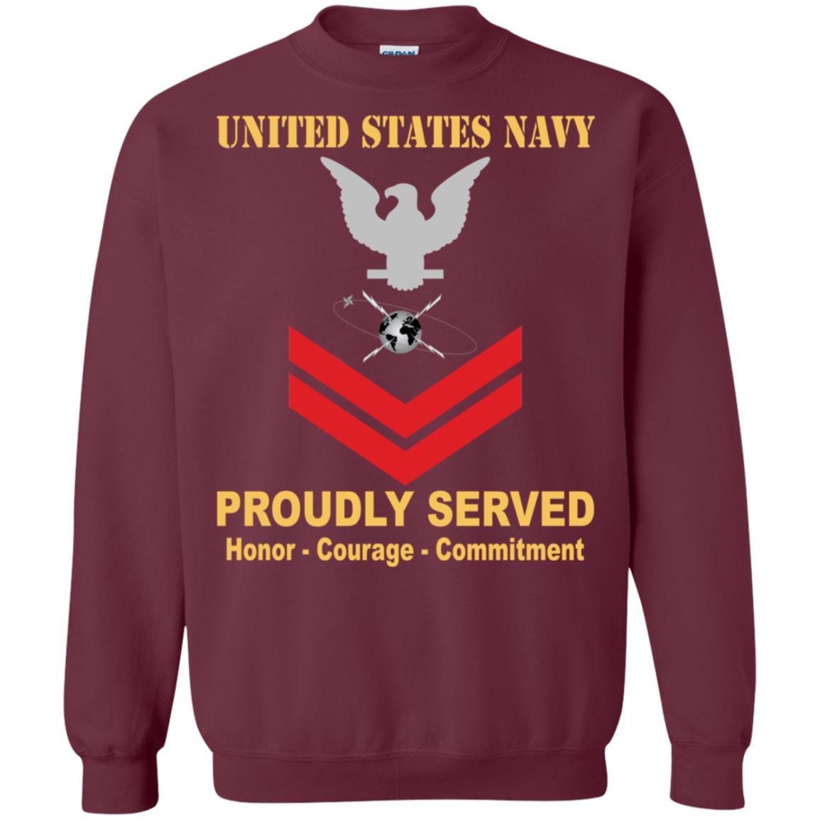 Navy Mass Communications Specialist Navy MC E-5 Rating Badges Proudly Served T-Shirt For Men On Front-TShirt-Navy-Veterans Nation