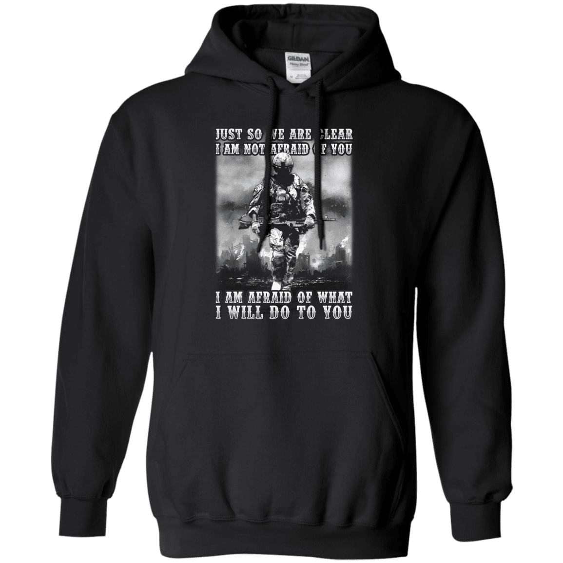 Military T-Shirt "I AM NOT AFRAID OF YOU VETERAN"-TShirt-General-Veterans Nation