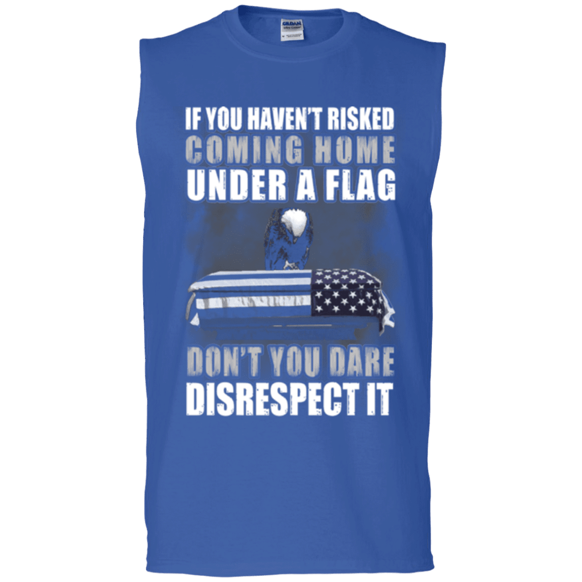 Military T-Shirt "Under A Flag Disrespect It"-TShirt-General-Veterans Nation