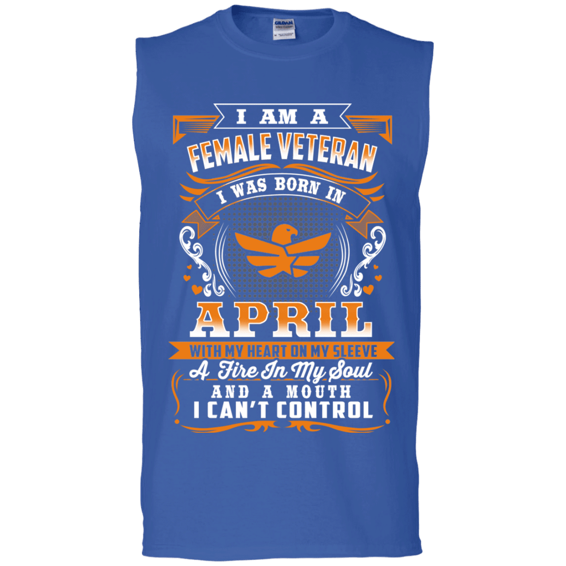 Military T-Shirt "FEMALE VETERAN BORN IN APRIL"-TShirt-General-Veterans Nation