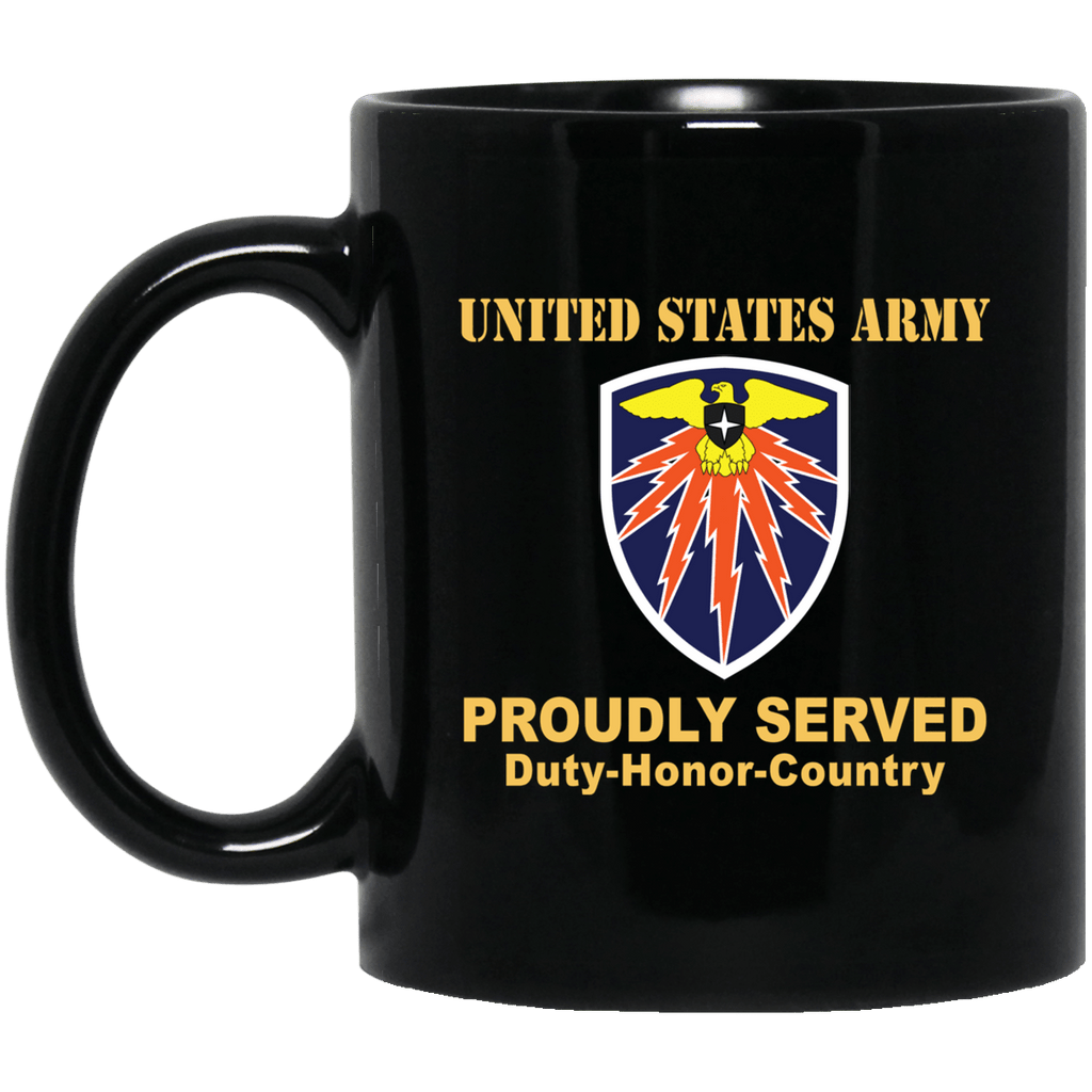 US ARMY 7TH SIGNAL COMMAND- 11 oz - 15 oz Black Mug-Mug-Army-CSIB-Veterans Nation