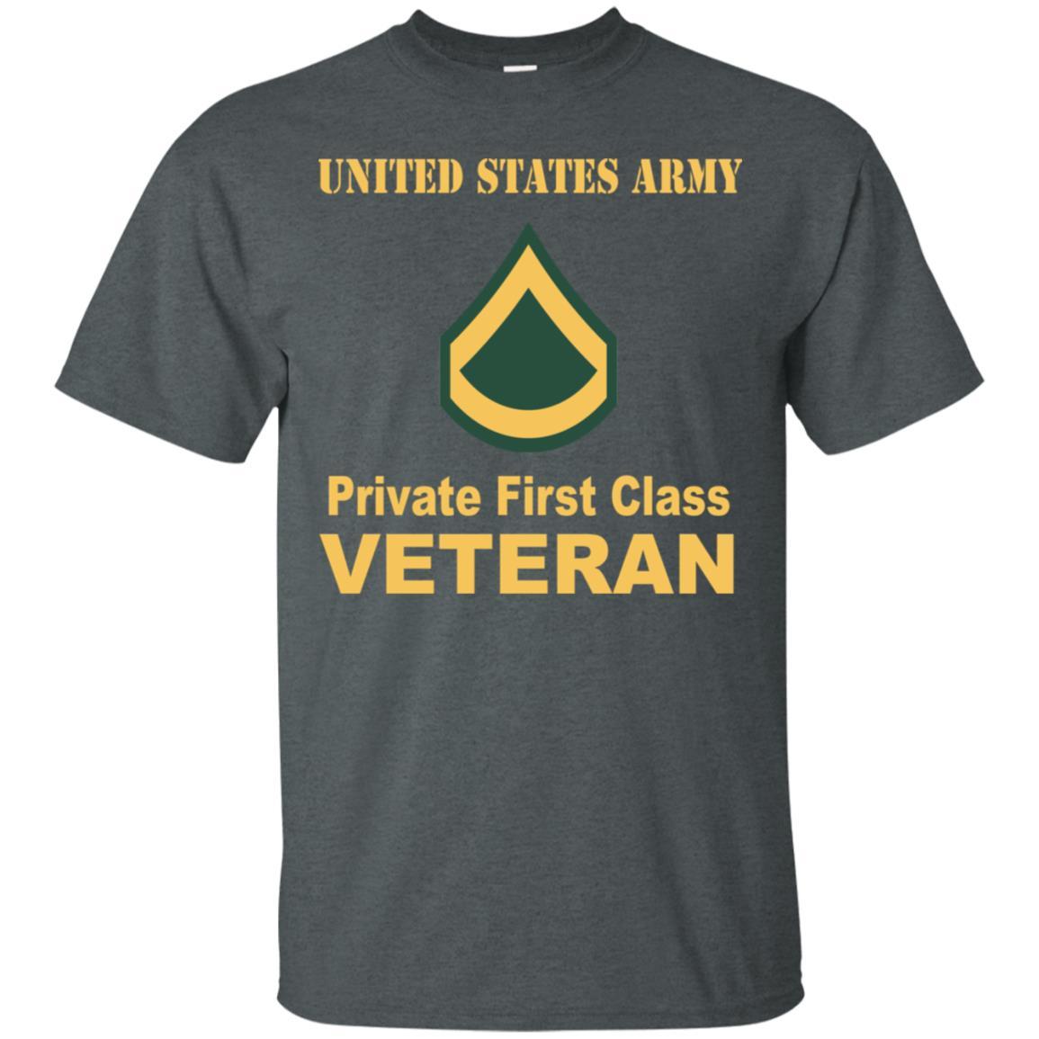 Army E-3 PFC E3 Private First Class Enlisted Soldier Veteran Men T Shirt On Front-TShirt-Army-Veterans Nation