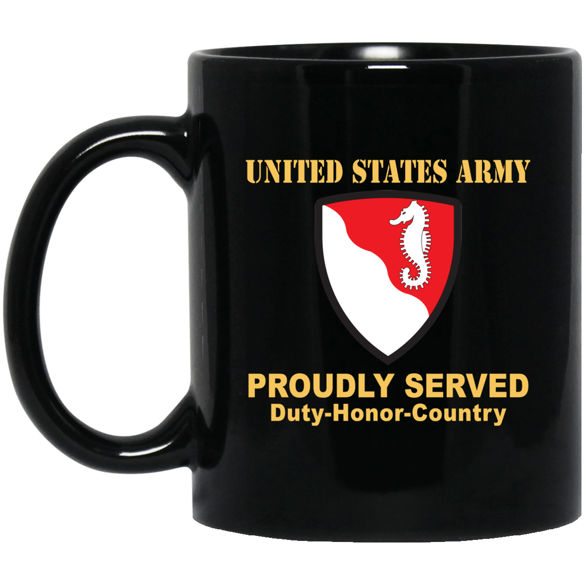 US ARMY 36TH ENGINEER BRIGADE- 11 oz - 15 oz Black Mug-Mug-Army-CSIB-Veterans Nation