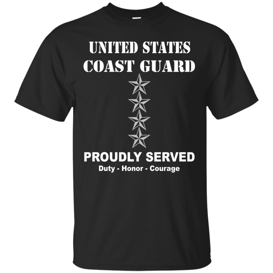 US Coast Guard O-10 Admiral O10 ADM Flag Officer Men Front USCG T Shirt-TShirt-USCG-Veterans Nation