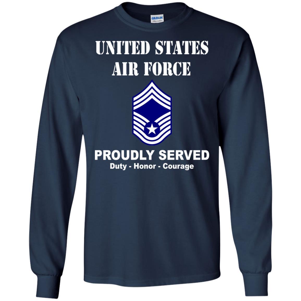 US Air Force E-9 Chief Master Sergeant CMSgt E9 Noncommissioned Officer Ranks Men Front T Shirt For Air Force-TShirt-USAF-Veterans Nation