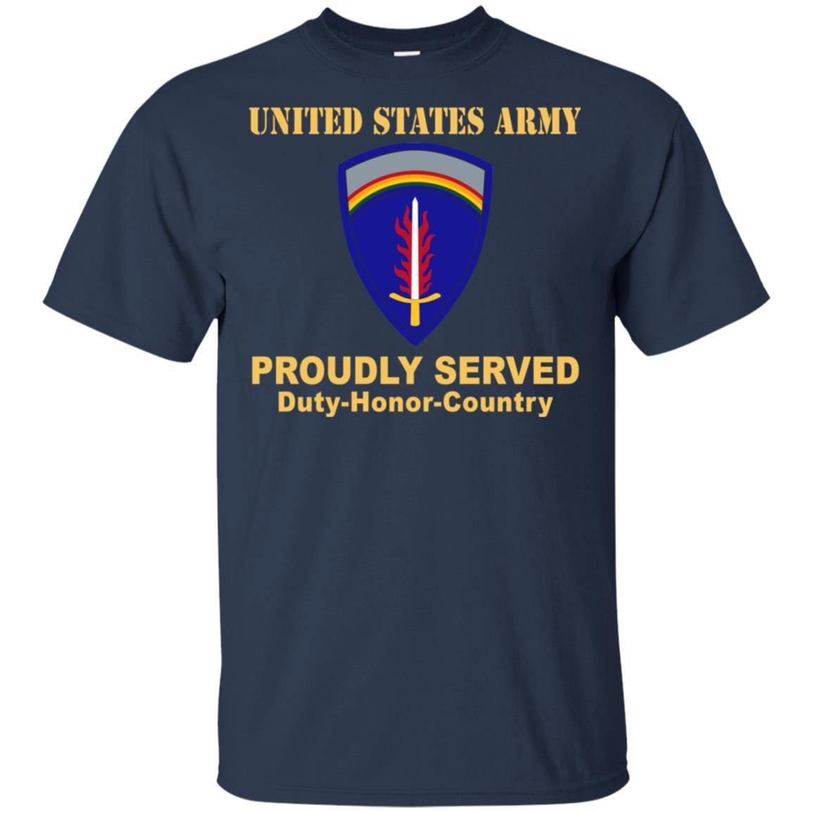 UNITED STATES ARMY EUROPE- Proudly Served T-Shirt On Front For Men-TShirt-Army-Veterans Nation