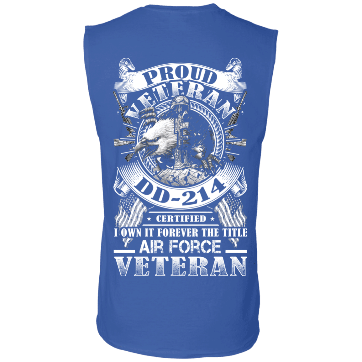 Proud Air Force Veteran DD214 Back T Shirts-TShirt-USAF-Veterans Nation