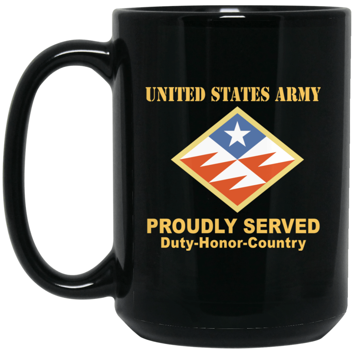 US ARMY 261 SIGNAL BRIGADE - 11 oz - 15 oz Black Mug-Mug-Army-CSIB-Veterans Nation