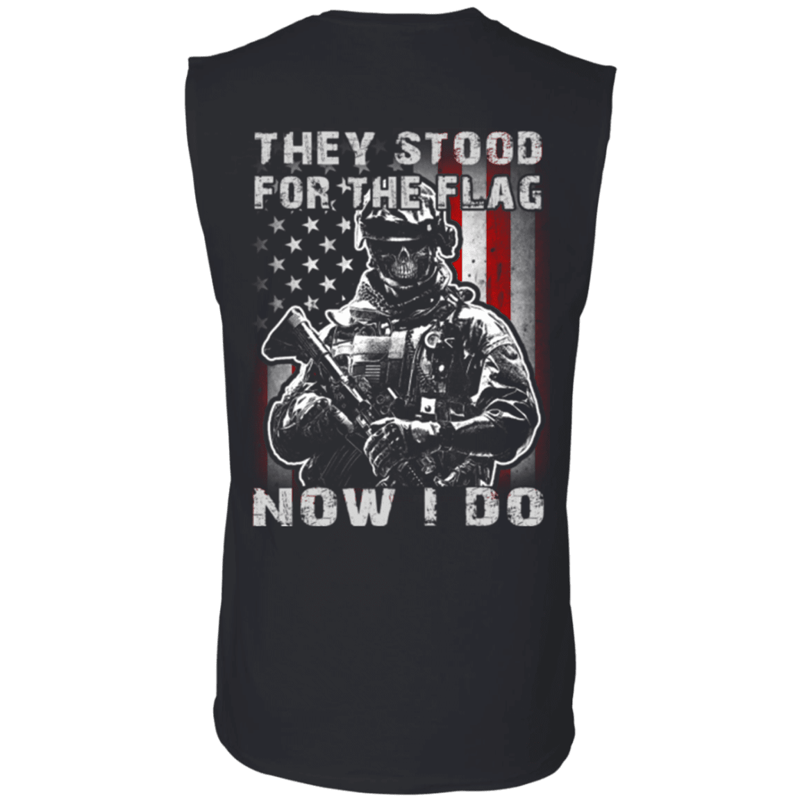 Military T-Shirt "Veteran - They Stood For The Flag Now I Do"-TShirt-General-Veterans Nation