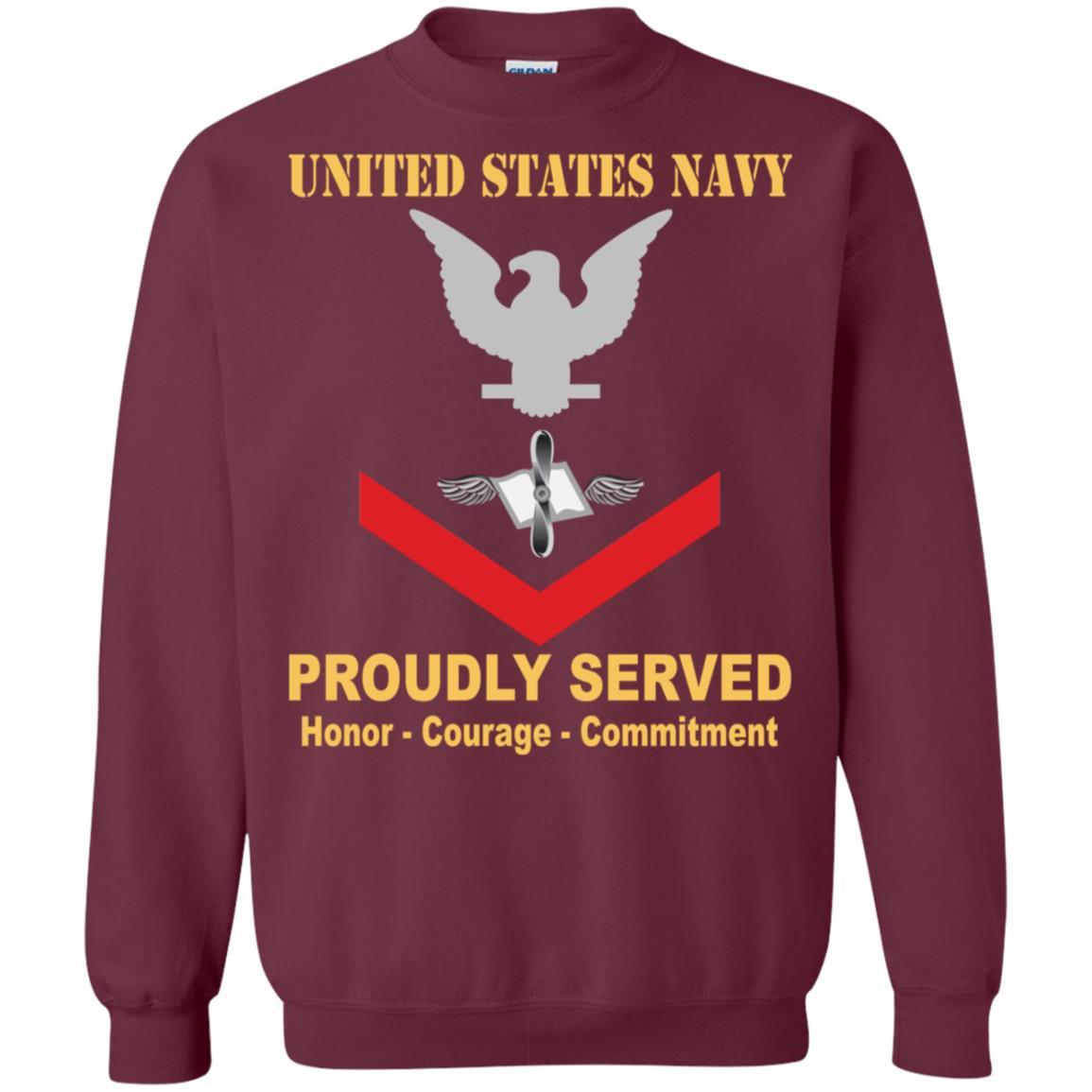 Navy Aviation Maintenance Administrationman Navy AZ E-4 Rating Badges Proudly Served T-Shirt For Men On Front-TShirt-Navy-Veterans Nation