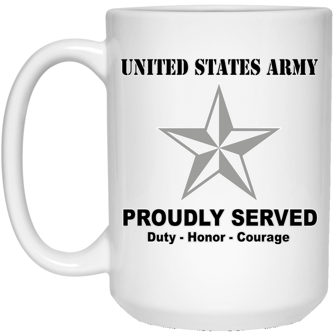 US Army O-7 Brigadier General O7 BG General Officer Ranks White Coffee Mug - Stainless Travel Mug-Mug-Army-Ranks-Veterans Nation