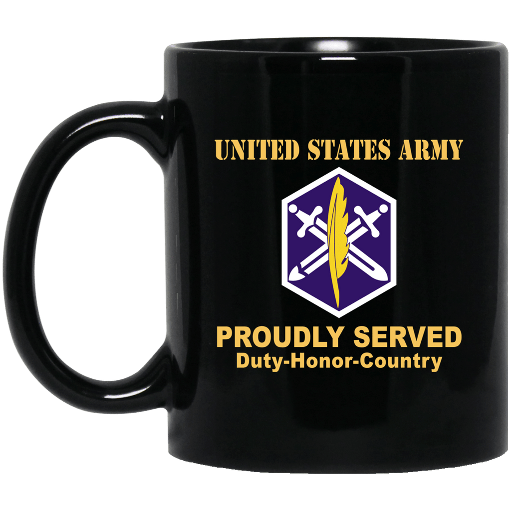 US ARMY 85TH CIVIL AFFAIRS BRIGADE - 11 oz - 15 oz Black Mug-Mug-Army-CSIB-Veterans Nation