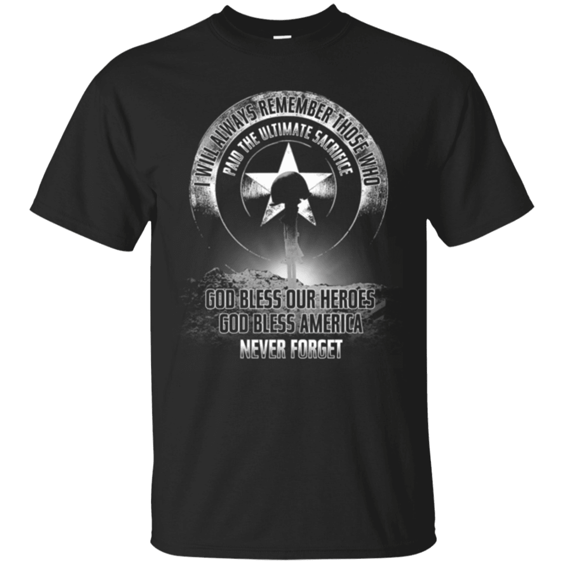 Military T-Shirt "Never Forget Who Paid The Ultimate Sacrifice"-TShirt-General-Veterans Nation