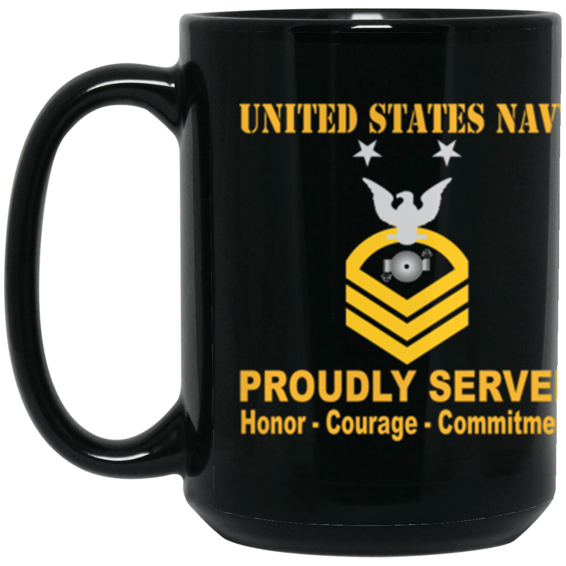 US Navy BT E-9 15 oz. Black Mug-Drinkware-Veterans Nation