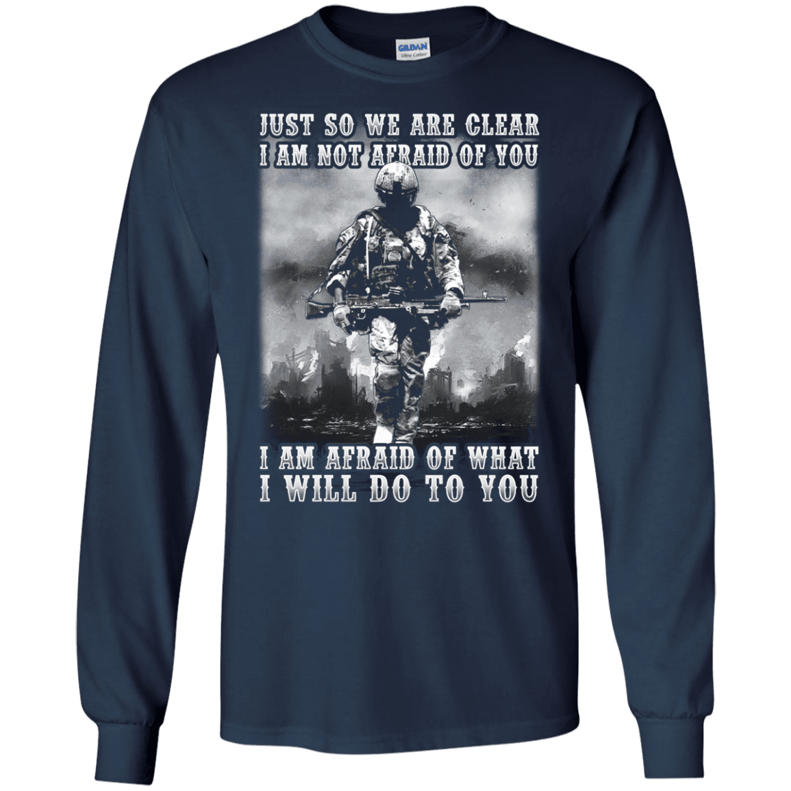 Military T-Shirt "I AM NOT AFRAID OF YOU VETERAN"-TShirt-General-Veterans Nation