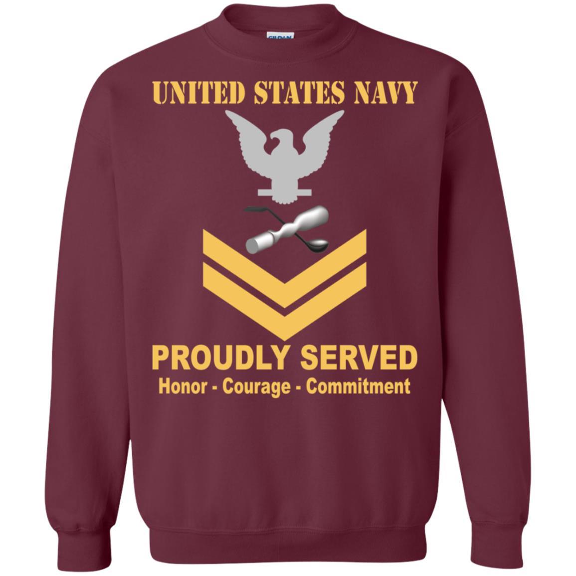 Navy Molder Navy ML E-5 Rating Badges Proudly Served T-Shirt For Men On Front-TShirt-Navy-Veterans Nation