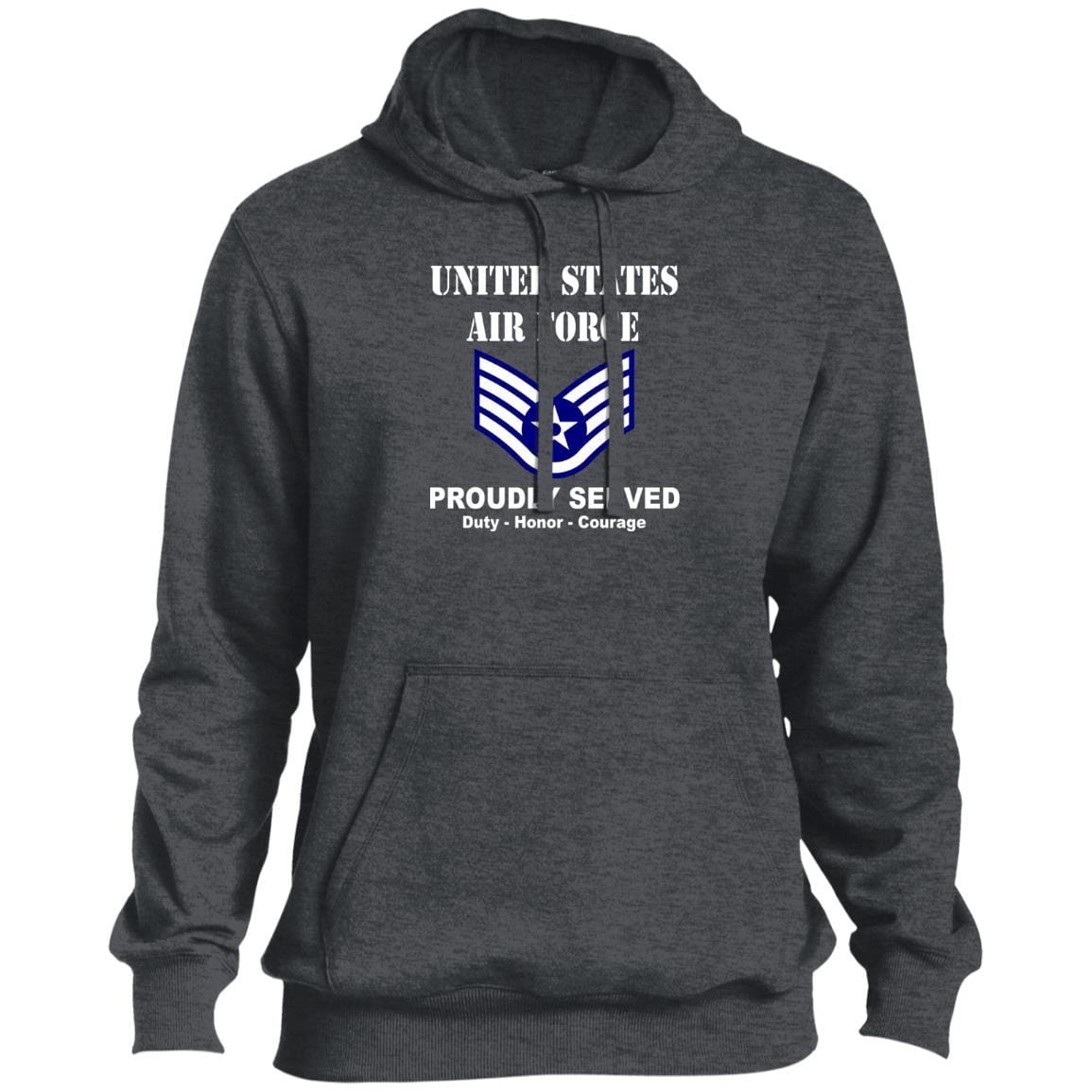 US Air Force E-5 Staff Sergeant SSgt E5 Noncommissioned Officer Ranks T shirt Sport-Tek Tall Pullover Hoodie - T-Shirt-TShirt-USAF-Veterans Nation