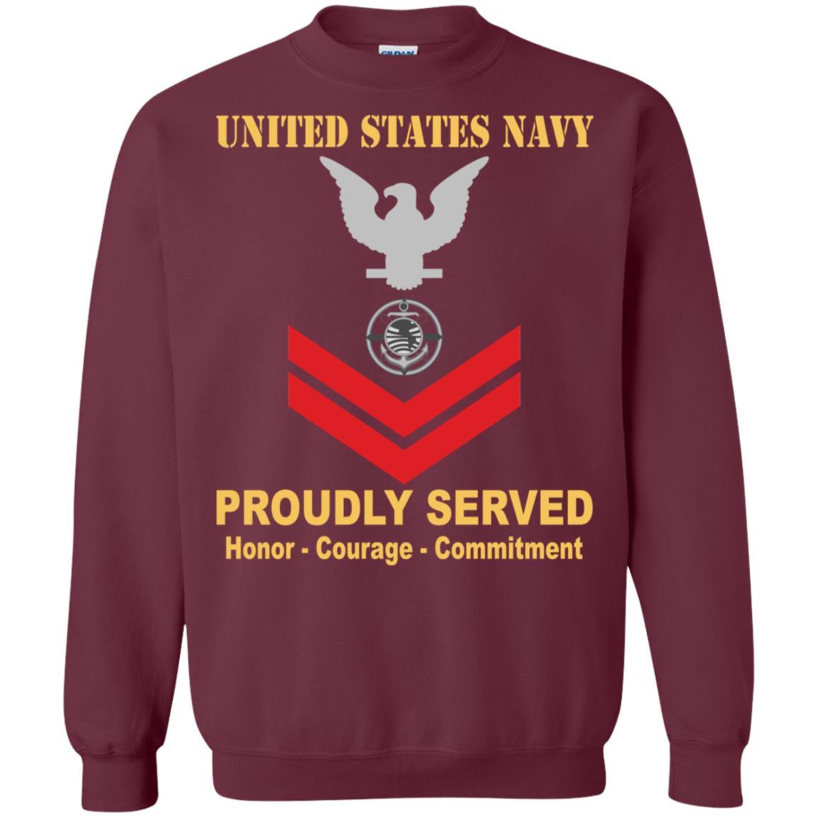 Navy Religious Program Specialist Navy RP E-5 Rating Badges Proudly Served T-Shirt For Men On Front-TShirt-Navy-Veterans Nation